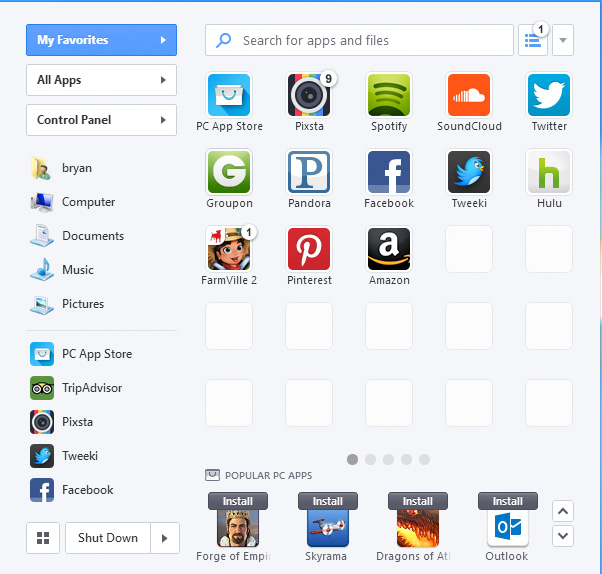 Organize your apps, files, and websites from the Windows 8 Start Menu